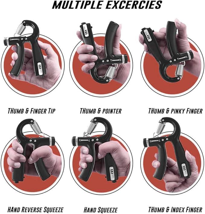 Hand Strengtheners - Unleash Your Hand Power - Athletes, Artists, Office Workers - Fitness Equipment - Adjustable & Ergonomic