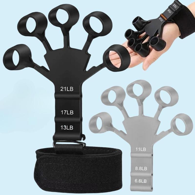 Thanksgiving Special: Hand Grip Strengthener Set, 2-Pack Adjustable Finger Exerciser & Stretcher for Strength Training, Rehabilitation & Anxiety Relief – Portable Home Gym Tool, Great Fall Gift for Men