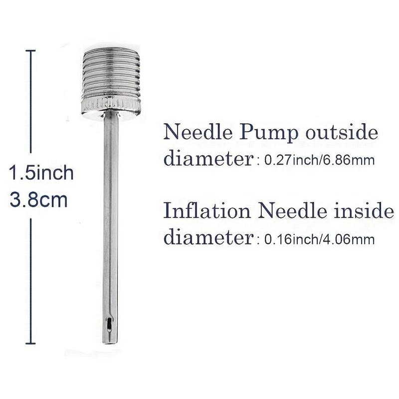 Stainless Steel Basketball Inflating Needle, 1 Count Air Pump Replacement Needle With Dual Port Tip For For Football Volleyball Rugby Ball, Sports Accessories, Christmas Gift