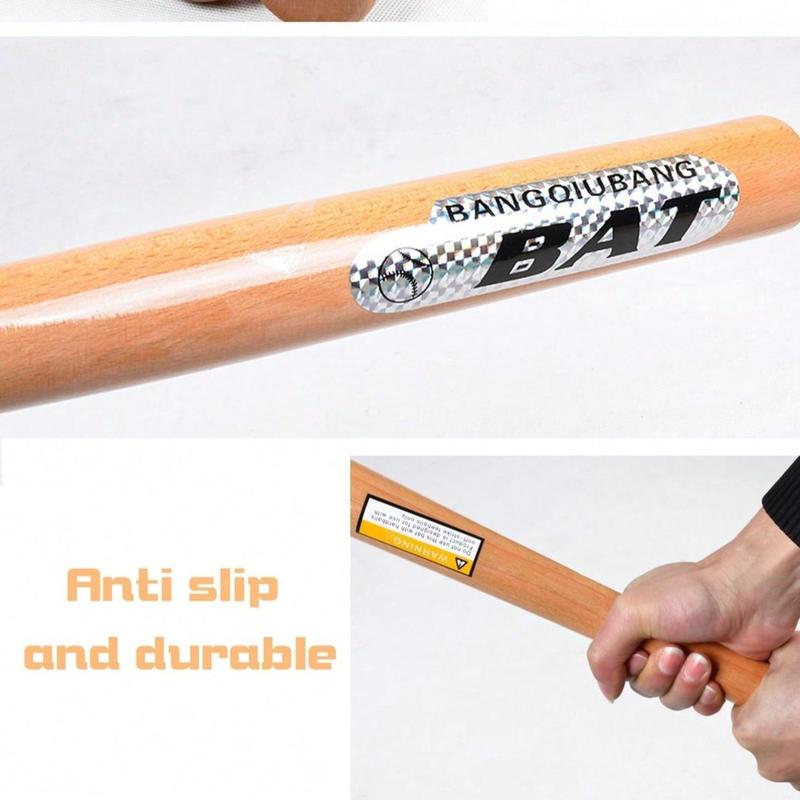 Wooden Baseball Bat, 1 Count Baseball Training Bat, Baseball & Softball Training Equipment for Home & Outdoor Sports