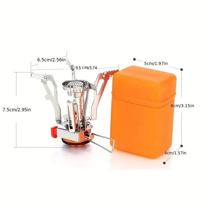 Portable Mini Gas Stove, Lightweight & Easy To Store Gas Stove, Outdoor Camping Kitchenware for Hiking Camping Fishing Picnic