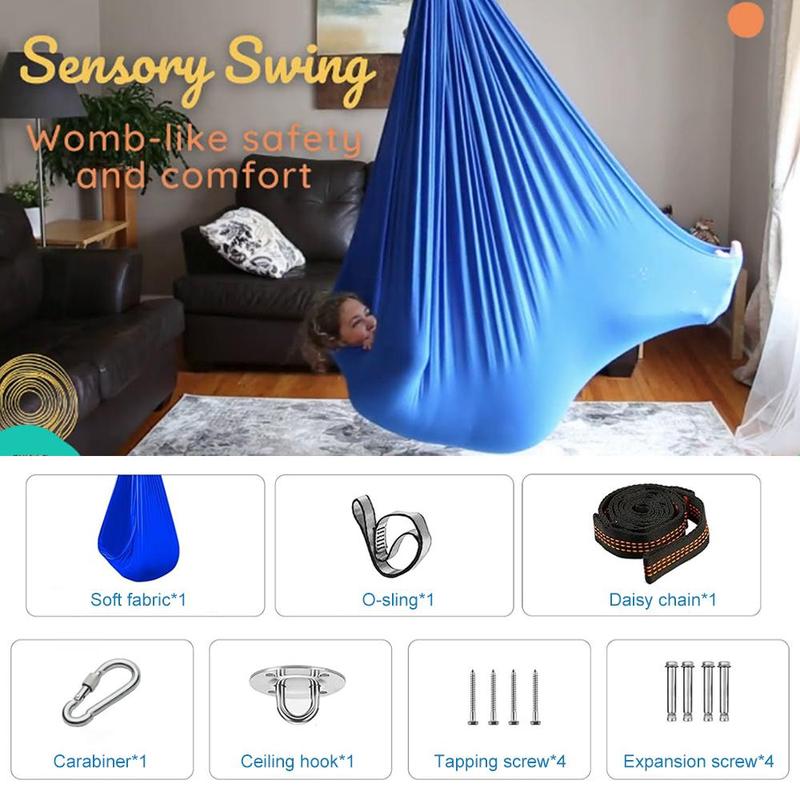 Indoor Elastic Sensory Swing, 1 Set Indoor Elastic Sensory Swing with Accessories, Outdoor Leisure & Outdoor Recreation Equipment