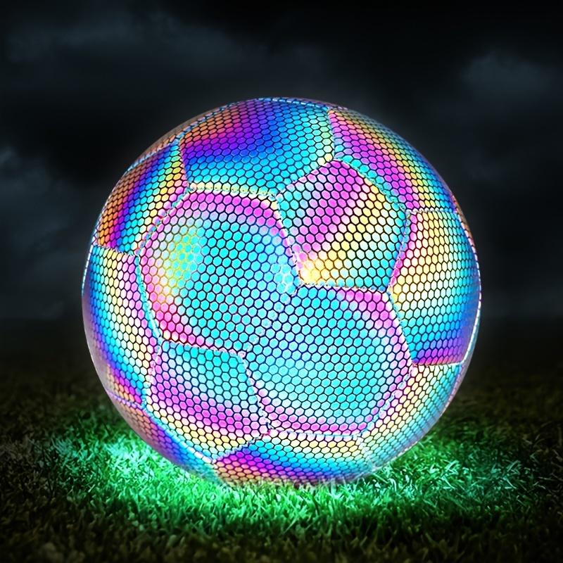 1pc Fun Colorful Glow-in-the-Dark Soccer Ball - Professional Match Quality, Suitable for Outdoor Training, Home Entertainment, Backyard, Beach, Includes Pump and Mesh Bag