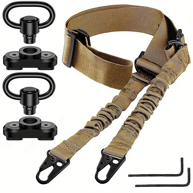 Double Point Tactical Belt, 1 Set Double Point Nylon Rope Qd Buckle Belt, Safety Rope for Real Cs, Outdoor Shooting, Hunting Tactical Gear Accessories, Christmas Gift