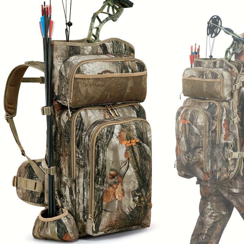 Camo Bow Hunting Backpack for Men and Women, Saddle Hunting Back Pack with Bow Holder, Elk and Deer Hunting Bag