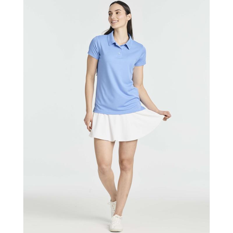 Real Essentials 3 Pack: Womens Short Sleeve Dry-Fit Performance Polo Shirt (Available in Plus)