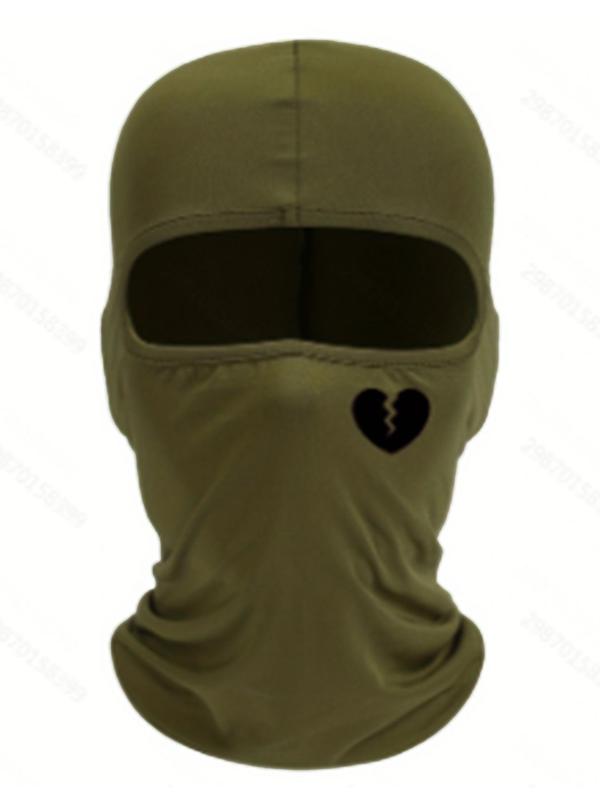 2024 New Trendy Heartbroken Pattern Cycling Full Face Mask As Birthday Gifts, Breathable Sun Protection Windproof Cycling Balaclava Mask, Back To School Head Wrap