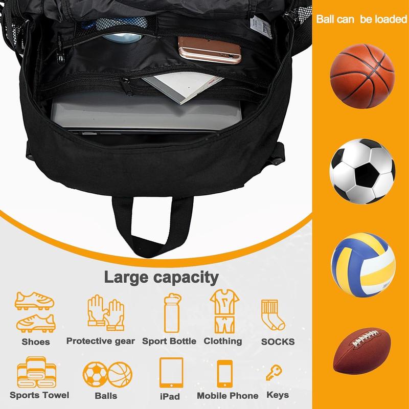 Soccer Backpack,Basketball Backpack with Ball Compartment & Shoe Compartment,Backpack for Basketball,Soccer