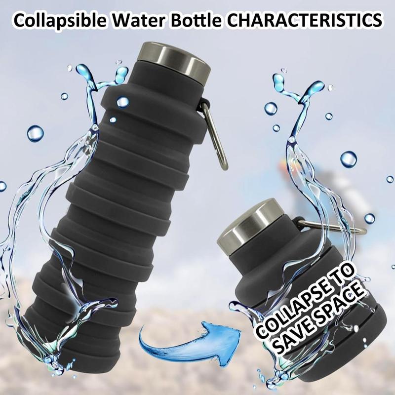 Portable Foldable Silicone Water Bottle, 1 Count 500ml Creative Retractable Sports Water Bottle, Drinkware for Home School Office Gym Outdoor Camping Hiking Fishing