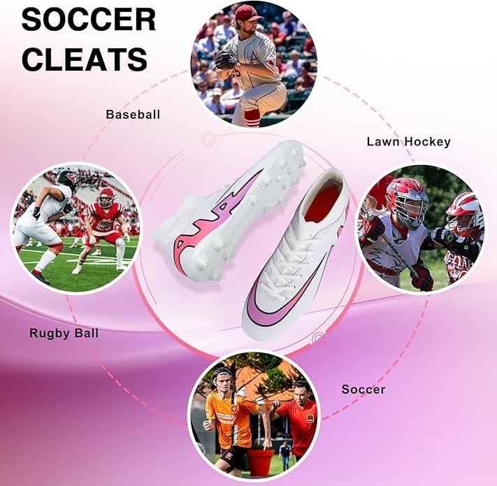 Mens Soccer Cleats Womens Football Cleats Youth Soccer Shoes for Big Boys