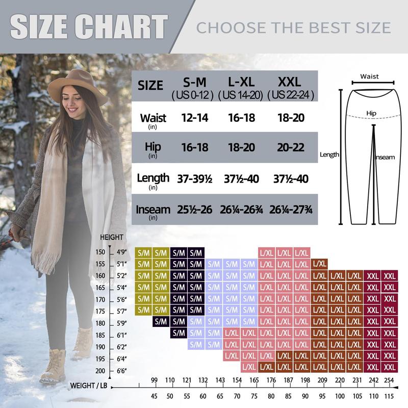 3 Pack Fleece Lined Leggings Women High Waisted Warm Winter Yoga Pants for Women Thermal Running Workout Leggings