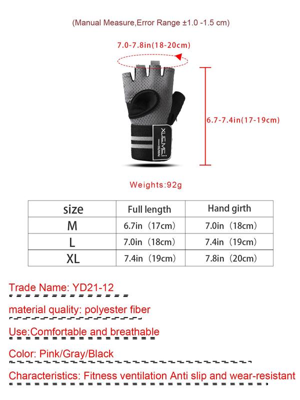 Weight Lifting Gym Workout Gloves with Wrist Wrap Support for Men & Women, Full Palm Protection Gloves for Weightlifting, Training, Fitness, Hanging, Pull Ups