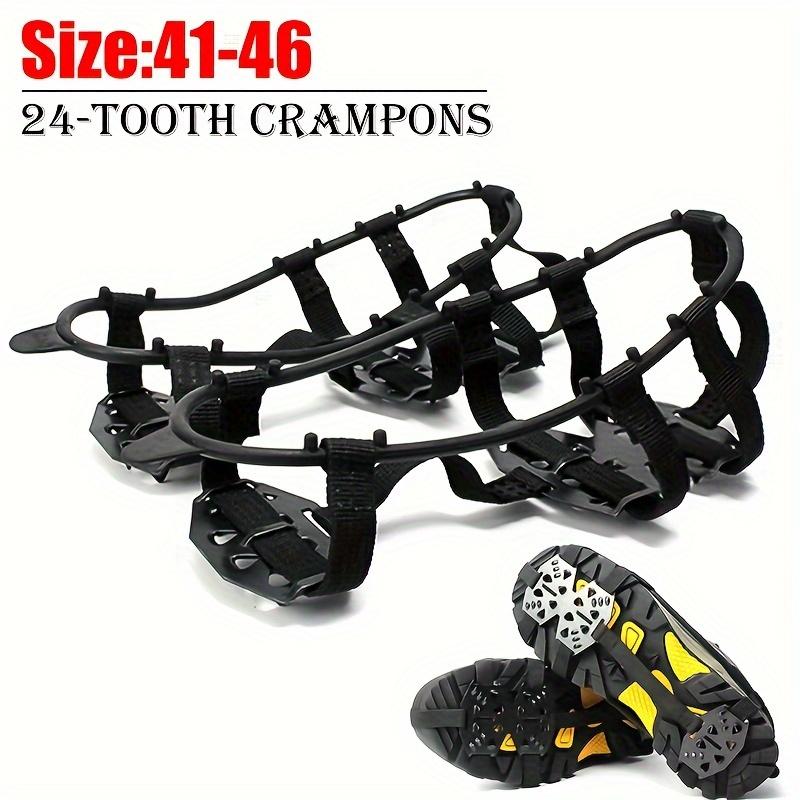 24-Tooth Anti-Slip Crampons - Shoe Covers for Ice & Snow, Perfect for Hiking, Climbing, Walking, Running & Hunting