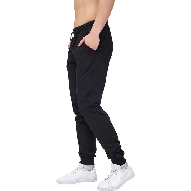 Men’s Active Athletic Sweatpants Drawstring Fleece Lined Cuffed Jogger Workout Bodybuilding Track Pants