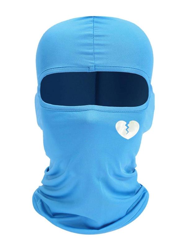 2024 New Trendy Heartbroken Pattern Cycling Full Face Mask As Birthday Gifts, Breathable Sun Protection Windproof Cycling Balaclava Mask, Back To School Head Wrap