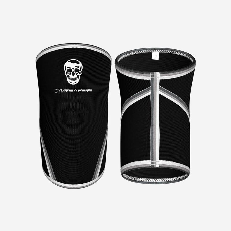 Gymreapers 7MM Knee Sleeves - Black White