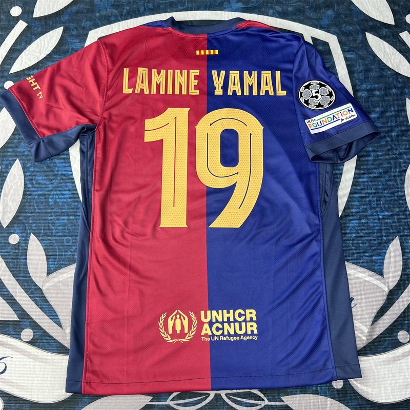 Soccer jerseys  24 25 season   HOME shirt  Men's  Sports  Lamine Yamal #19