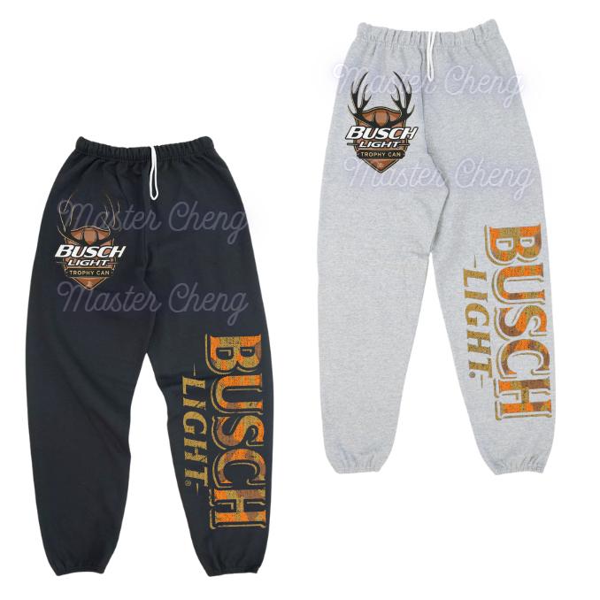 Streetwear Graphic Busch Light Trophy Can Camo Logo Hunting Season Unisex Sweatpants For Running, Streetwear Hip Hop Joggers, Gift For Him Trouser