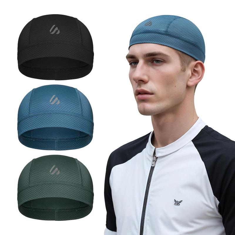 Breathable Mesh Sports Cap, 3 Counts set Sweat-wicking Sports Cap for Outdoor Activities, Comfortable & Adjustable Helmet Liner Hat