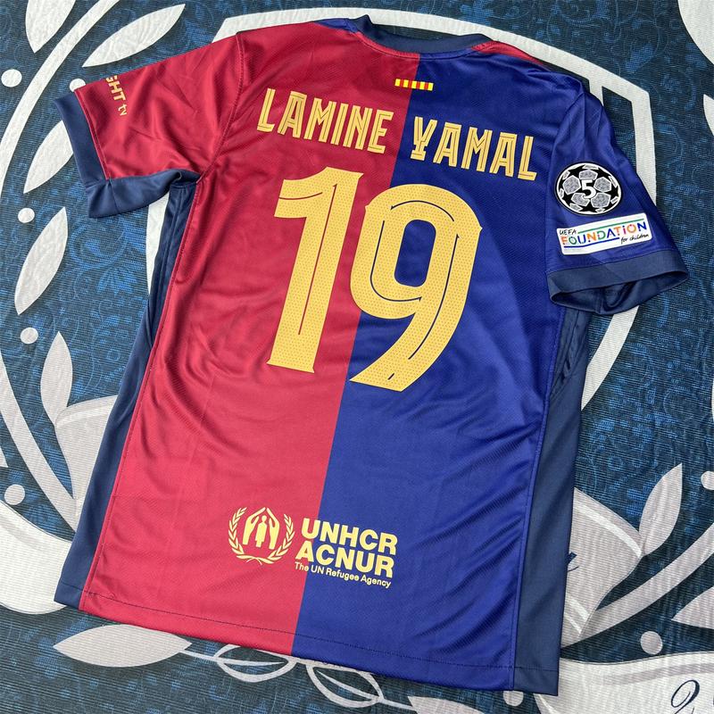 Soccer jerseys  24 25 season   HOME shirt  Men's  Sports  Lamine Yamal #19