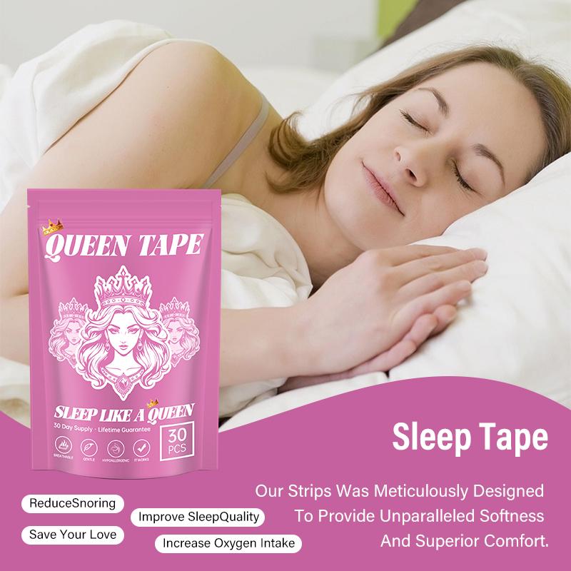 Queen Mouth Tape, for sleep one month supply, mouth tape, pink, gentle，adhesion,30 Strips,sports accessories,