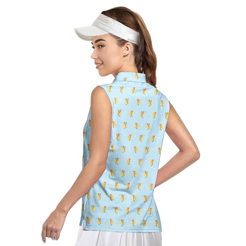 Sizzlin' Swing - Ladies Sleeveless Golf Polo, Funny Women's Golf Shirt, Gift for Her