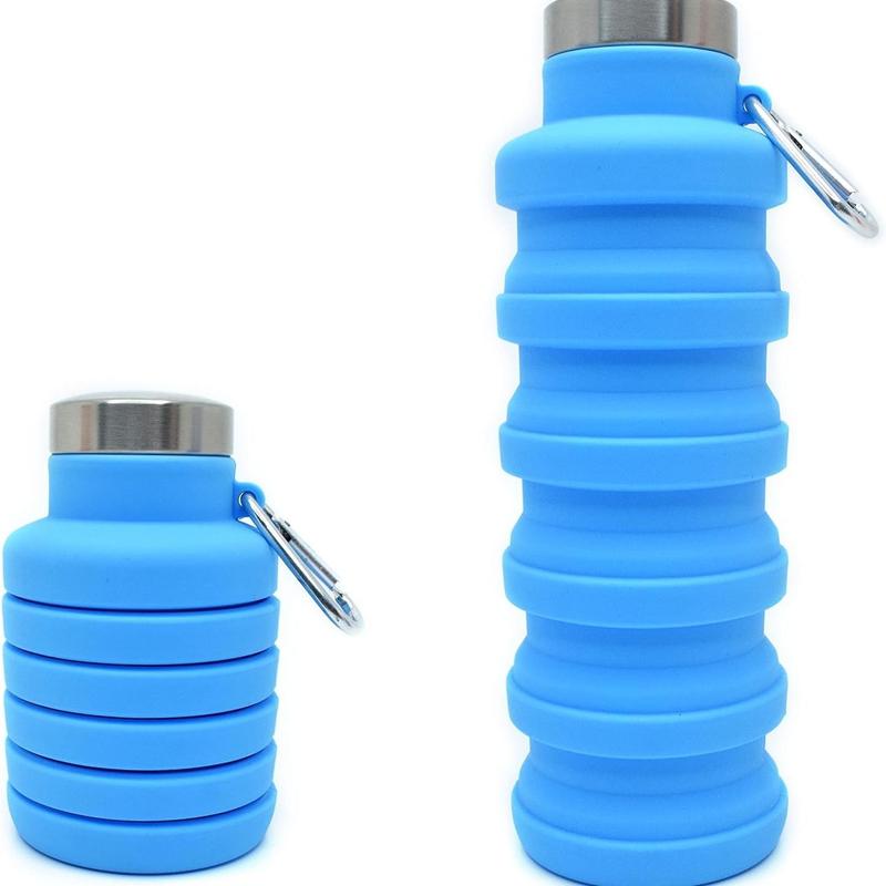 Portable Foldable Silicone Water Bottle, 1 Count 500ml Creative Retractable Sports Water Bottle, Drinkware for Home School Office Gym Outdoor Camping Hiking Fishing