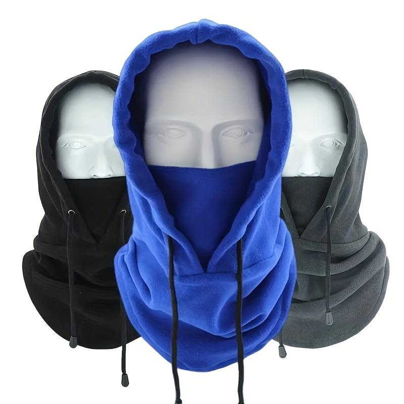 1pc Warm Weather-Resistant Drawstring Winter Balaclava Mask, Hooded Ski Mask For Winter Sports