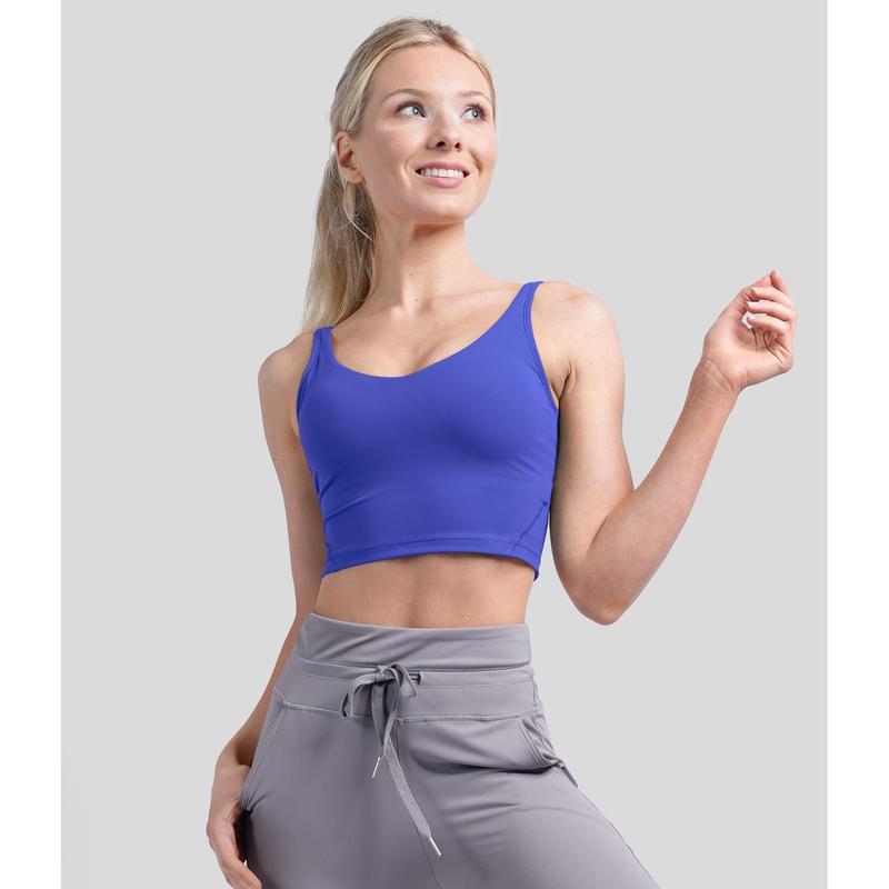 Halara Padded V Neck Cropped Yoga Tank Top