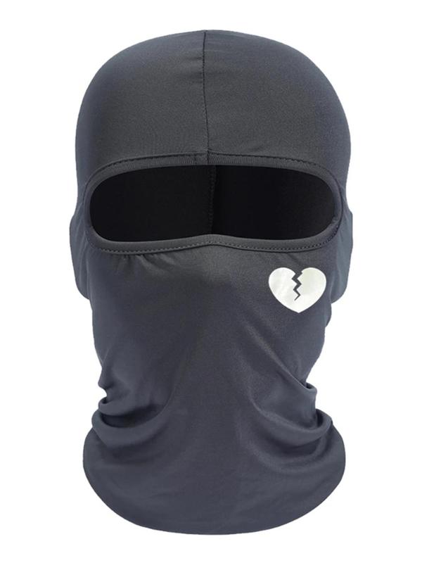 2024 New Trendy Heartbroken Pattern Cycling Full Face Mask As Birthday Gifts, Breathable Sun Protection Windproof Cycling Balaclava Mask, Back To School Head Wrap