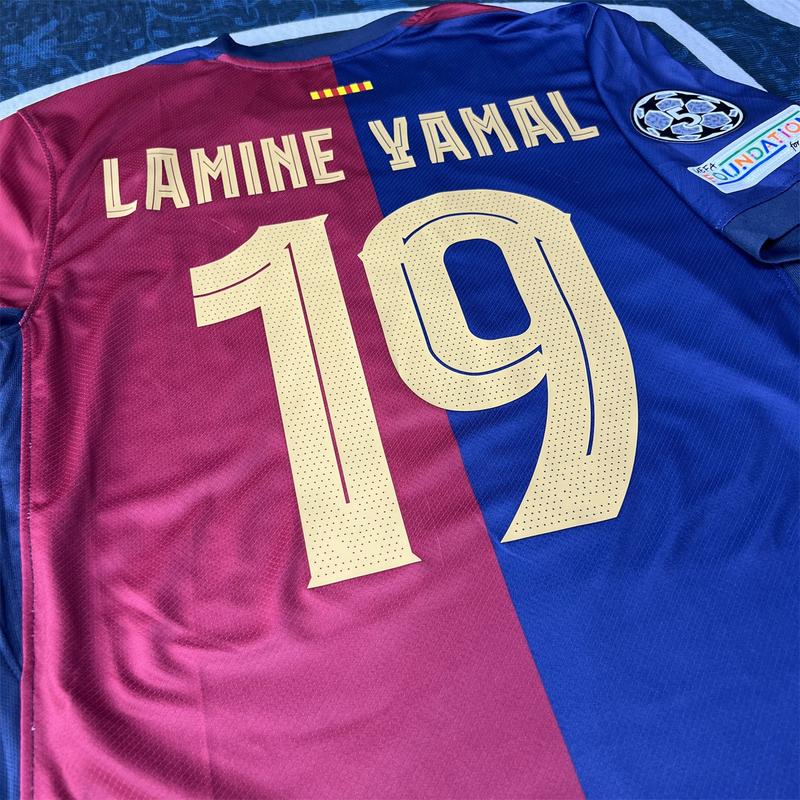 Soccer jerseys  24 25 season   HOME shirt  Men's  Sports  Lamine Yamal #19