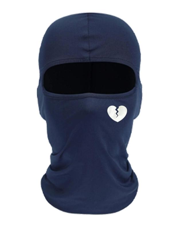 2024 New Trendy Heartbroken Pattern Cycling Full Face Mask As Birthday Gifts, Breathable Sun Protection Windproof Cycling Balaclava Mask, Back To School Head Wrap