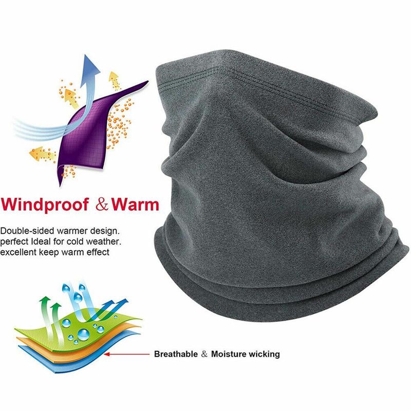 Winter Fleece Warmer Neck Gaiter Skiing Windproof Face Mask Scarf for Men Women