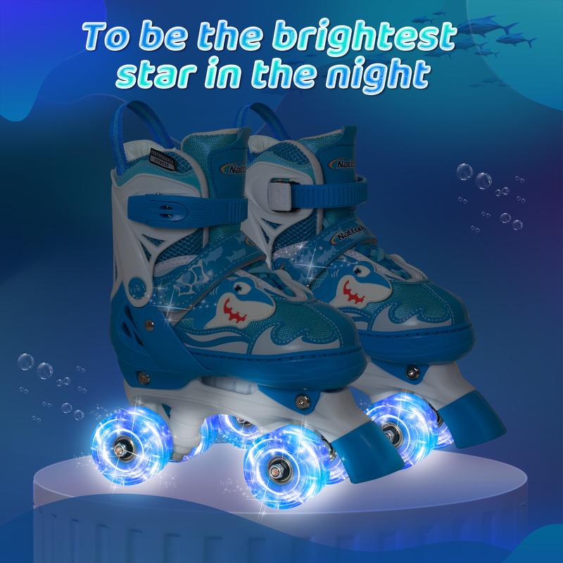 Nattork Adjustable Roller Skates - Blue Shark