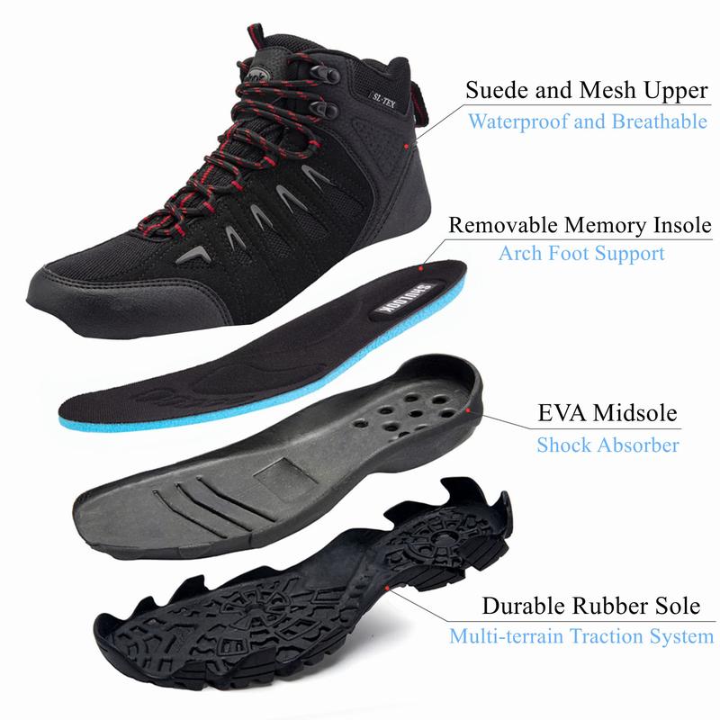 Waterproof Hiking Boots For Man Non-Slip Lightweight Outdoor.