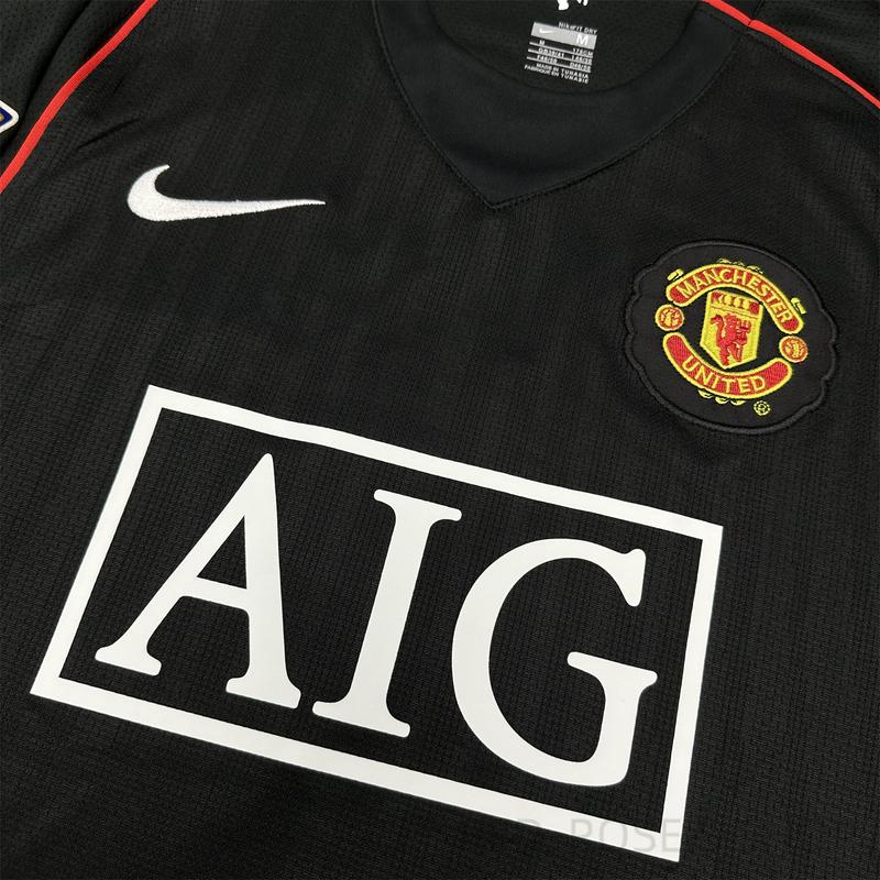 Nike 0708 Manchester United Away Retro Soccer Jersey #7 Ronaldo Champions League Edition