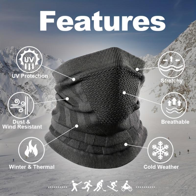 Meromibe Winter Windproof Neck Warmer, Breathable Face Cover Mask For Skiing, Cycling, Hiking, Climbing, Running