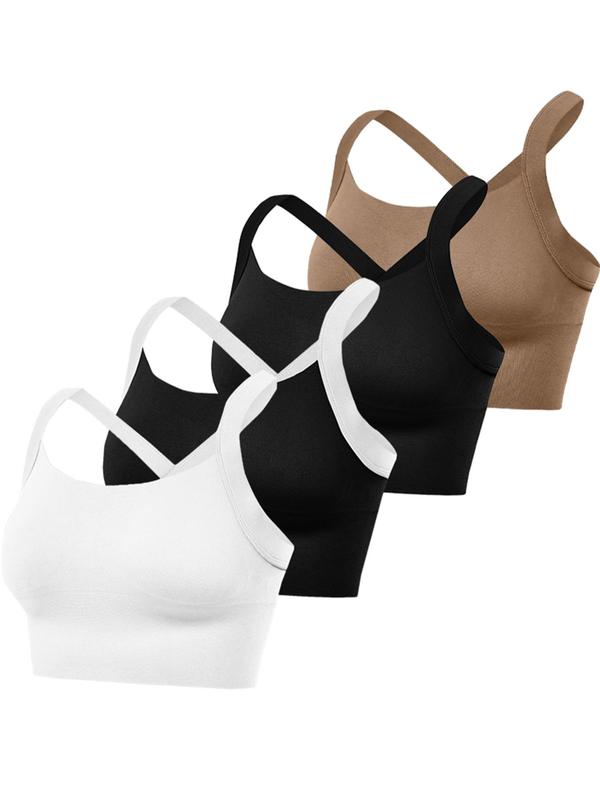 Women's Solid Criss Cross Cut Out Sports Bra, Breathable Comfortable Sports Bra for Fall, Ladies Sportswear for Indoor Outdoor Wear Fall Outfits Black Girl