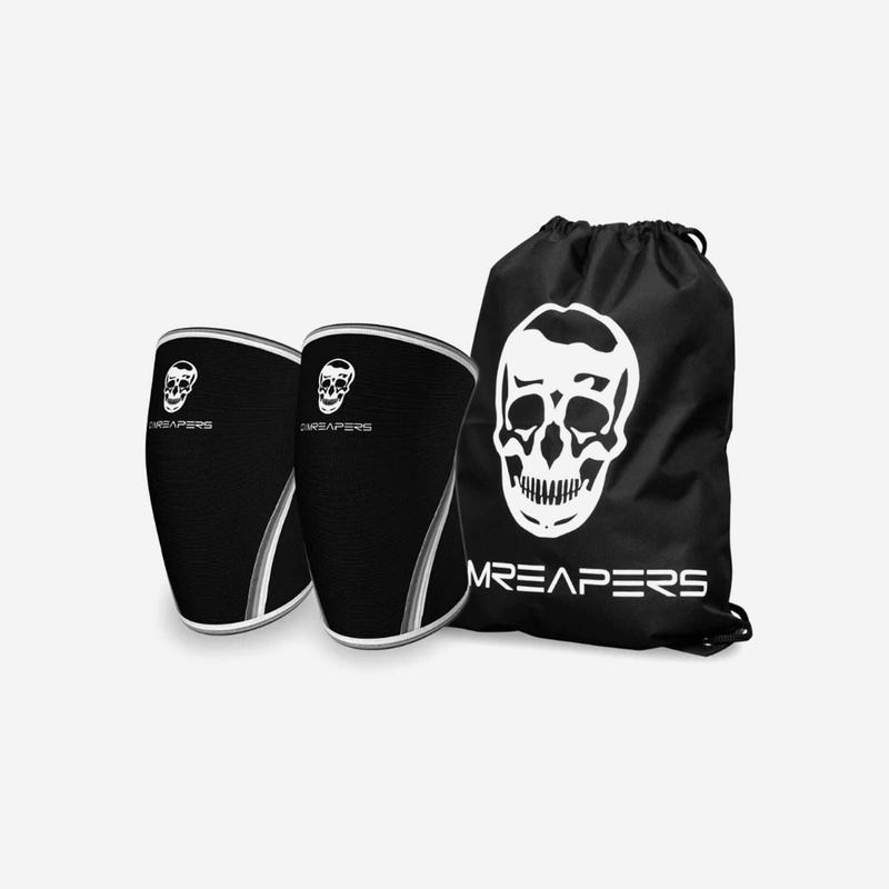 Gymreapers 7MM Knee Sleeves - Black White