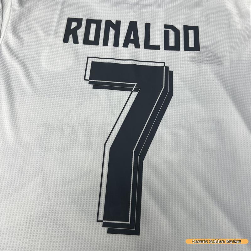 15-16 Home Champions League Long Sleeve Jersey #7 Ronaldo Vintage Jersey