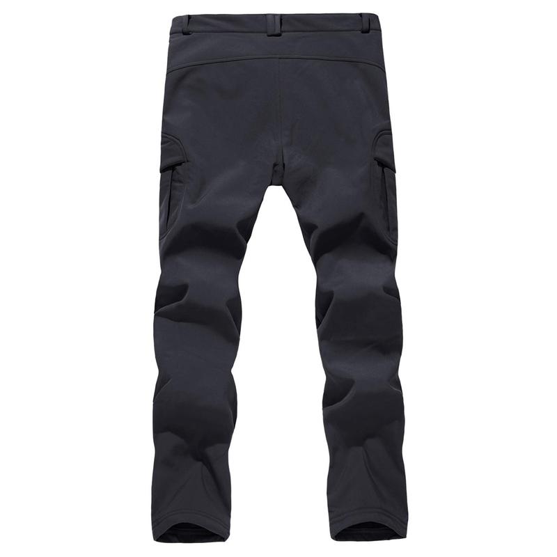 Men's Winter Pants Water Resistant Fleece Lined Snowboard Ski Pants Softshell Tactical Pants with Multi-Pockets