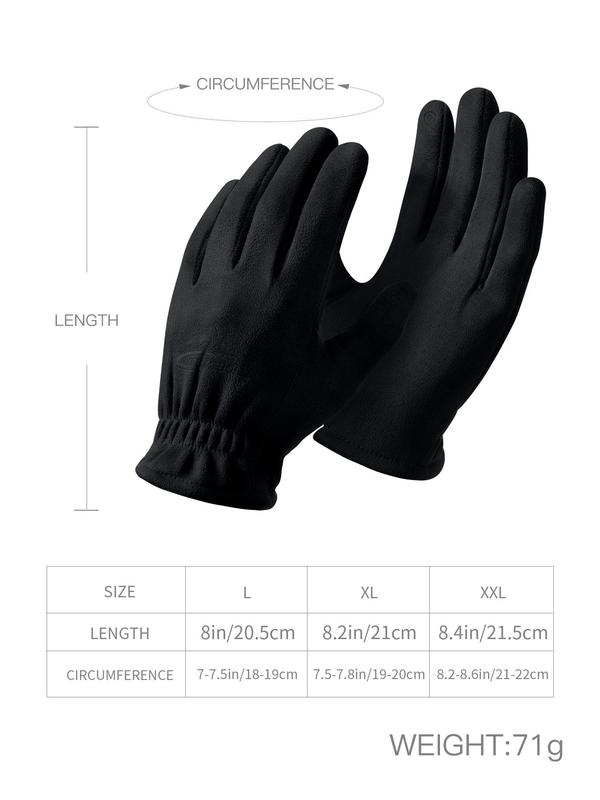 Men's Solid Color Warm Split Finger Gloves, Outdoor Sport Driving Mittens, Winter Motorcycle Touch Screen Gloves