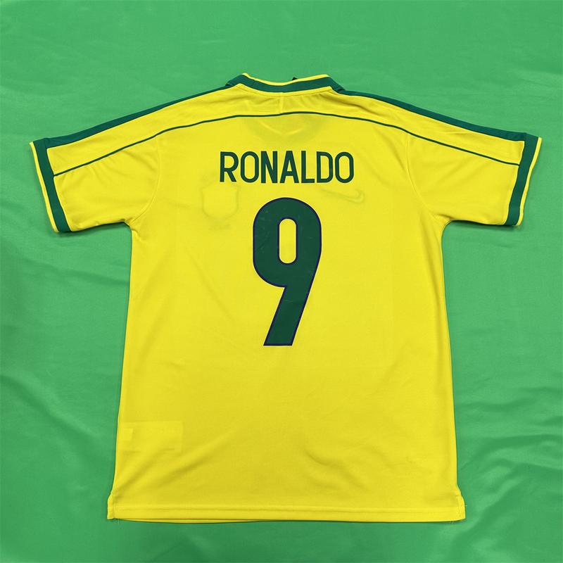 Nike 98 World Cup Brazil Jerseys No. 9 Ronaldo National Team Soccer Jerseys