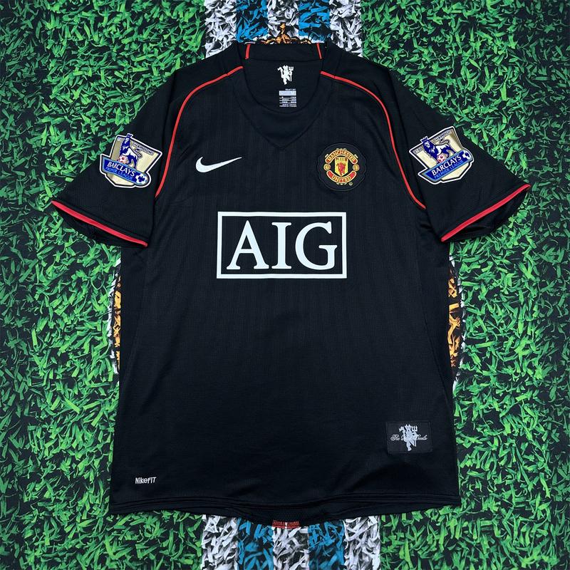 Nike 0708 Manchester United Away Retro Soccer Jersey #7 Ronaldo Champions League Edition