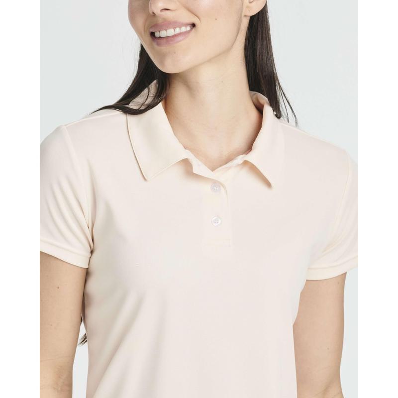 Real Essentials 3 Pack: Womens Short Sleeve Dry-Fit Performance Polo Shirt (Available in Plus)