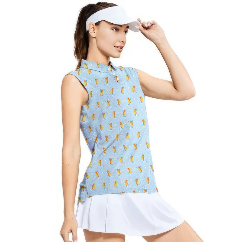 Sizzlin' Swing - Ladies Sleeveless Golf Polo, Funny Women's Golf Shirt, Gift for Her