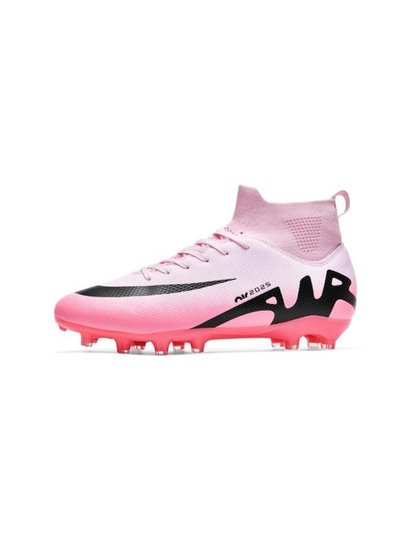 Women's Colorblock Lace Up Soccer Shoes, Professional High Top Football Cleats, Non-slip & Wear-resistant Football Shoes for Training & Competition