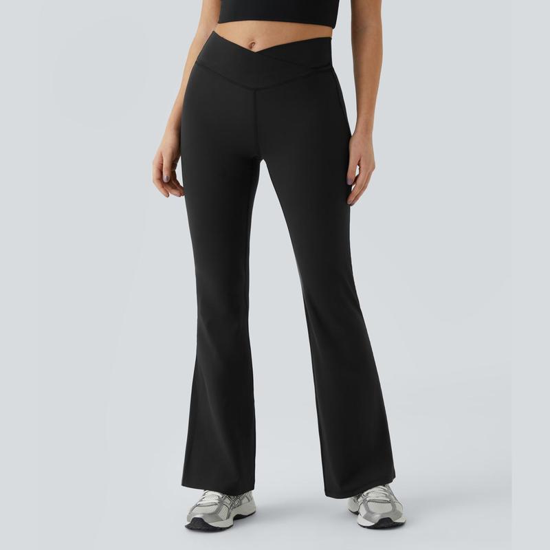 Halara High Waisted Crossover Flare Yoga Leggings