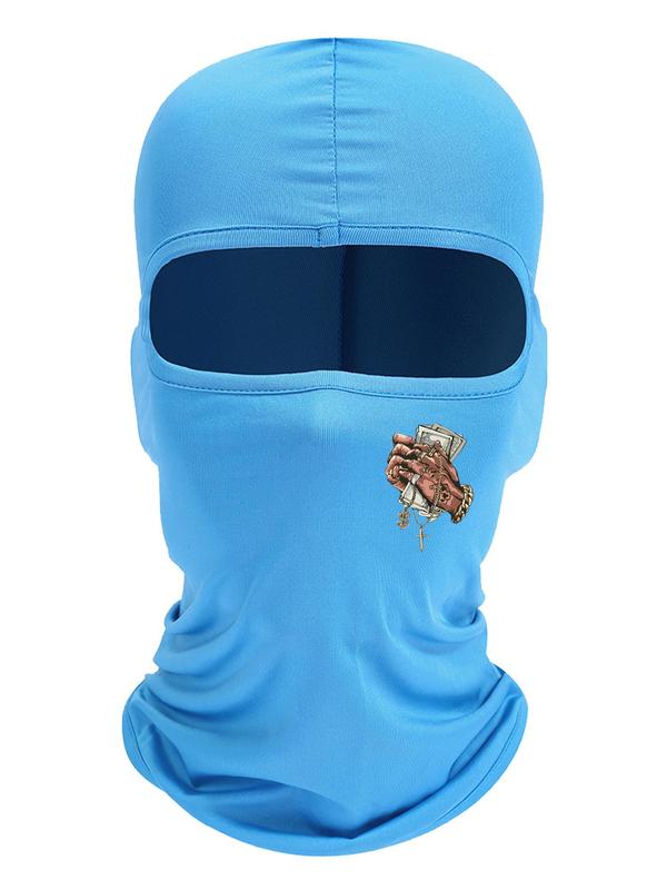 Unisex Sportive Flower Embroiderers Balaclava Face Mask, Balaclava Face Mask, Face Mask for Outdoor Cycling Skiing