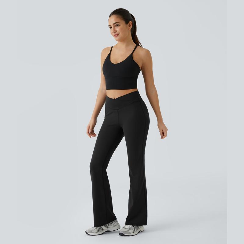 Halara High Waisted Crossover Flare Yoga Leggings